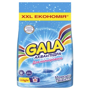 Пральний порошок Gala Аква-Пудра Морська свіжість для кольорових речей 5.4 кг (8006540518168) зображення 1