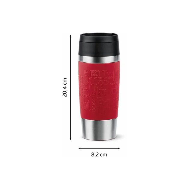 Термокружка Tefal Travel Mug Classic, 360мл, нержавіюча сталь, червоний (N2020410) - picture 4