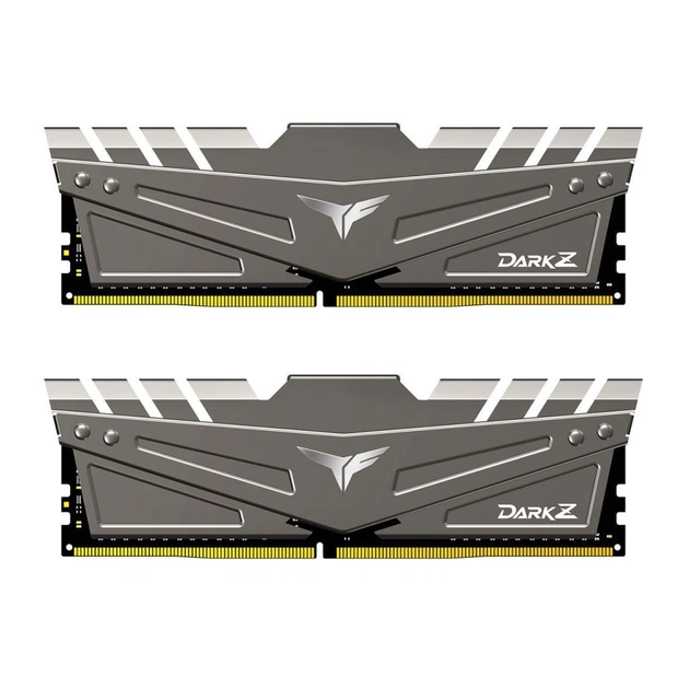 Модуль пам'яті для комп'ютера DDR4 16GB (2x8GB) 3200 MHz T-Force Dark Z Gray Team (TDZGD416G3200HC16CDC01) - зображення 1