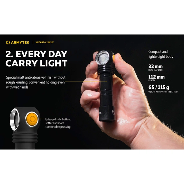Ліхтар Armytek Wizard C2 WUV White & Ultraviolet (F08901UF) - зображення 12