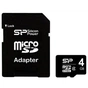 Карта пам'яті Silicon Power 4Gb microSDHC class 4 (SP004GBSTH004V10-SP) - зменшене зображення 1