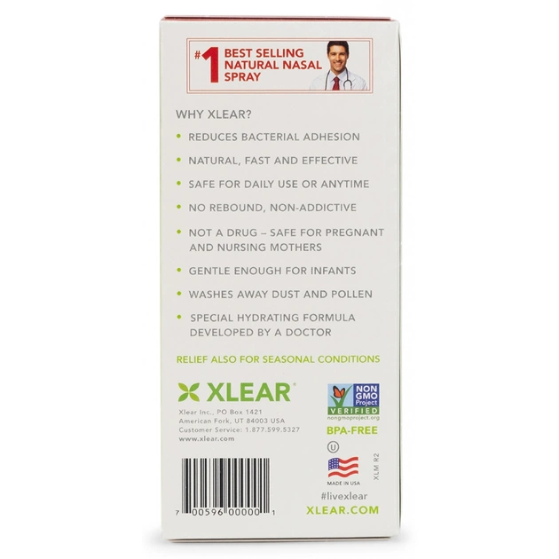Мінерали Xlear Натуральний сольовий назальний спрей з ксилітом 45 мл (700596100022) - зображення 5