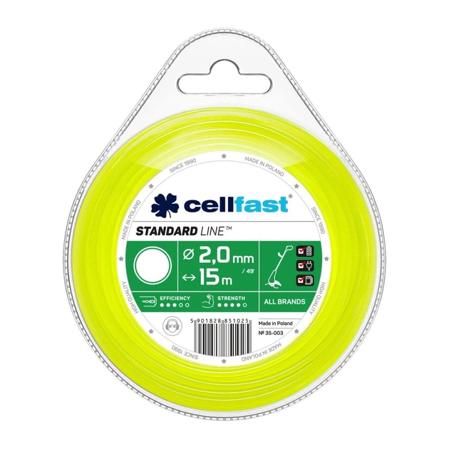 Жилка косильна Cellfast коло 2.0 x 15м (35-003) - зображення 1
