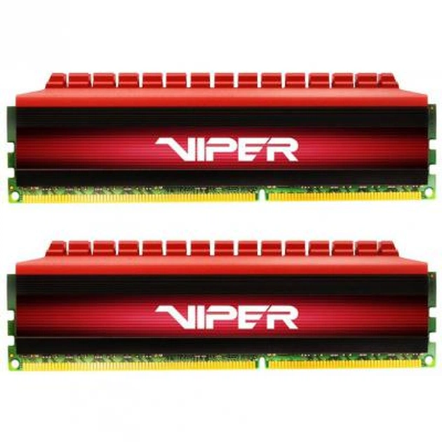 Модуль пам'яті для комп'ютера DDR4 16GB (2x8GB) 2400 MHz PE-V4 BLK/RED DUALCH Patriot (PV416G240C5K) - изображение 1