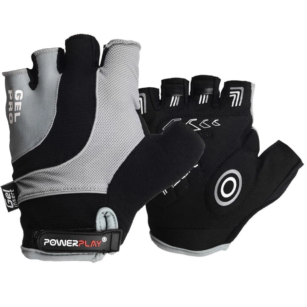 Велорукавиці PowerPlay 5015 Grey M (5015A_M_Grey) - зображення 1