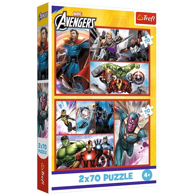 Пазл Trefl The Avengers Стати героєм 2x70 (5900511344394) - зображення 1