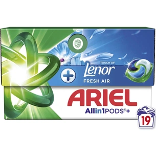 Капсули для прання Ariel Pods+ All-in-1 Touch of Lenor Дотик свіжого повітря Lenor 19 шт. (8700216765954) зображення 1