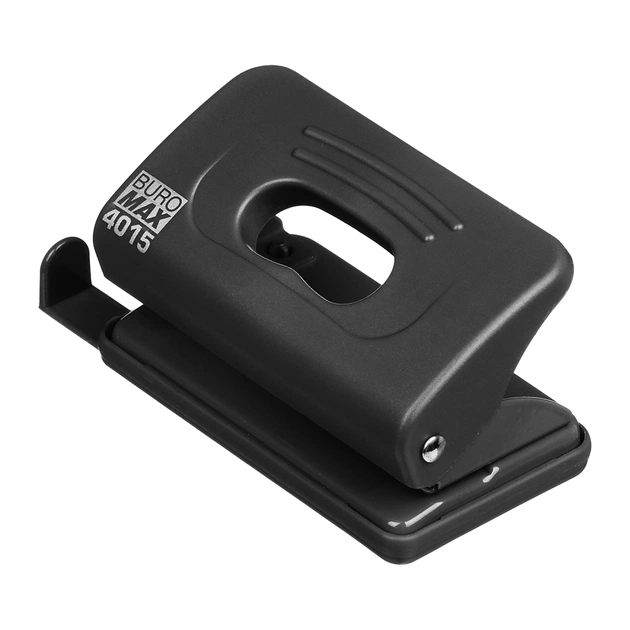 Діркопробивач Buromax пластиковий, до 10 аркушів, 120 х 58 х 59 мм, чорний (BM.4015-01) - picture 1