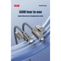 Дата кабель USB 2.0 AM to USB-C + USB 2.0 AM to Lightning 1.0m 60W gray XO (NB275_4-in-1_Gray) - preview 11