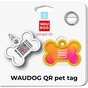 Адресник для тварин WAUDOG Smart ID з QR паспортом "Градієнт помаранчевий", кістка 40х28 мм (231-4035) - зменшене зображення 5