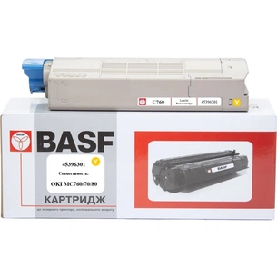 Тонер-картридж BASF OKI MC760/770/780/ 45396301 Yellow (KT-45396301) зображення 1