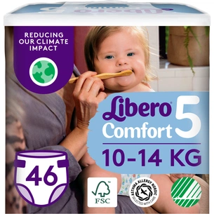 Підгузки Libero Comfort Розмір 5 (10-14 кг) 46 шт (7322541756936) зображення 1