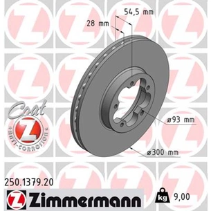 Гальмівний диск ZIMMERMANN 250.1379.20 зображення 1