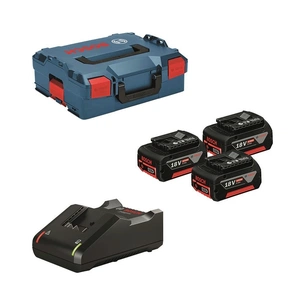 Набір акумулятор + зарядний пристрій Bosch GBA, 18V 3x5Ah, ЗП GAL 18V-40, L-Boxx 136 (0.615.990.L3T) зображення 1