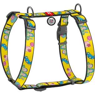 Шлея для собак WAUDOG Nylon з QR паспортом анатомічна H-подібна "Рік та Морті 1" L (5160-0280) зображення 1