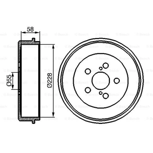 Гальмівний барабан Bosch 0 986 477 140 зображення 1