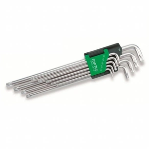 Ключ Toptul Г-подібний TORX T10-T50 9од. супердовгий (GAAL0923) зображення 1