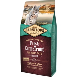 Сухий корм для кішок Carnilove Fresh з коропом і фореллю 6 кг (8595602527465) зображення 1