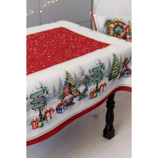 Скатертина Прованс гобеленова Різдвяне багаття 135х140 см (037398) - picture 7