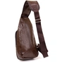 Сумка Vintage Через плече на два відділення шкірзам Темно-коричнева (20560) - зменшене зображення 2