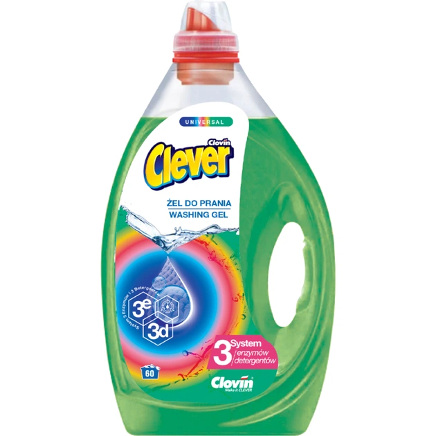Гель для прання Clever Color & White 1.5 л (5900308779705) - изображение 1