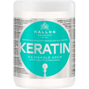 Маска для волосся Kallos Cosmetics Keratin Відновлювальна з кератином та молочним протеїном 1000 мл (5998889508142) зображення 1