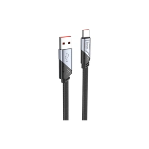 Дата кабель USB 2.0 AM to USB-C 1.2m 5A nylon black HOCO (6942007605007) зображення 1