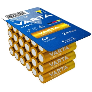 Батарейка Varta LONGLIFE ALKALINE * 24 box (04106301124) зображення 1