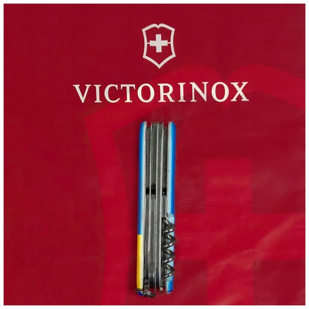 Ніж Victorinox Huntsman Ukraine 91 мм Герб на прапорі вертикальний (1.3713.7_T3030p) - зображення 8