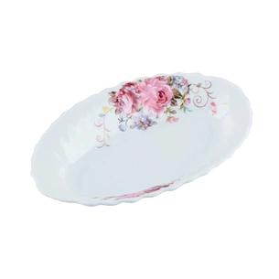 Блюдо Vittora "Рожевий Букет" Wave 22,5 см (V-225PB-F) зображення 1