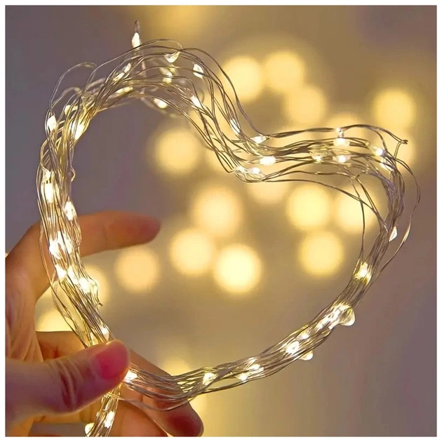 Гірлянда ColorWay Струна LED 50 5 м теплий колір 3 AA Battery (CW-G-50L5NB) - picture 6