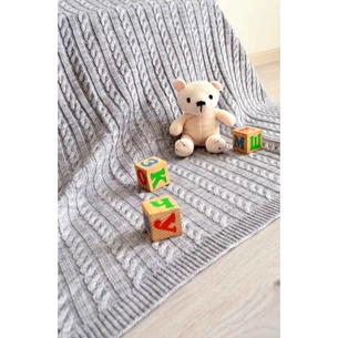 Плед Прованс Soft коси Сірий 90x130 см (11695) зображення 1