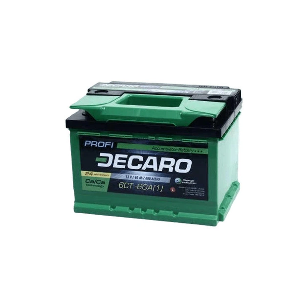 Акумулятор автомобільний DECARO 60Ah-12v PROFI L,EN600 (6СТ-60 А3 (1) PRO) - зображення 1