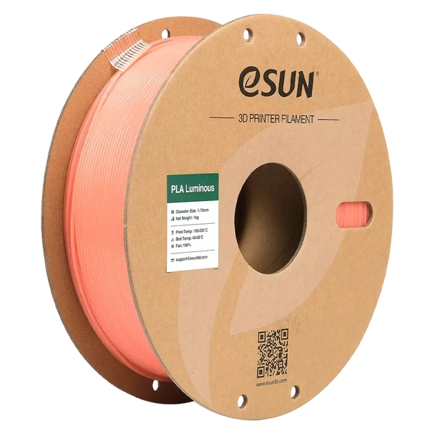 Пластик для 3D-принтера eSUN PLA- Luminous 1.75мм, 1кг, ORANGE (EPLA-LUMINOUS175LO1) - изображение 1