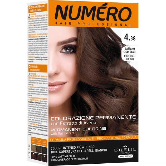 Фарба для волосся Brelil Numero 4.38 - Chocolate Brown 140 мл (8011935081349) - зображення 1