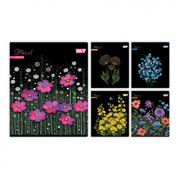 Зошит Yes Floral bloom А5 24 аркушів клітинка (768592) - зображення 1