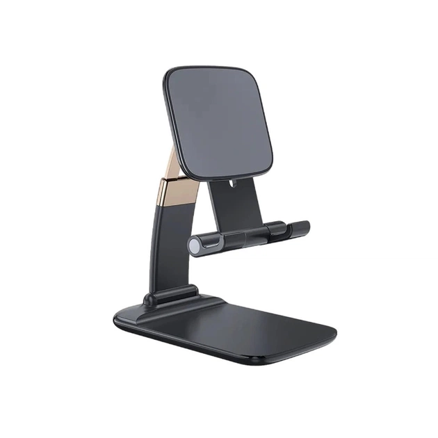 Подставка для планшета и телефона Knight Foldable Desk Mobile Phone Holder Stand (Alloy) Black Essager (EZJZM-QS01) - изображение 1