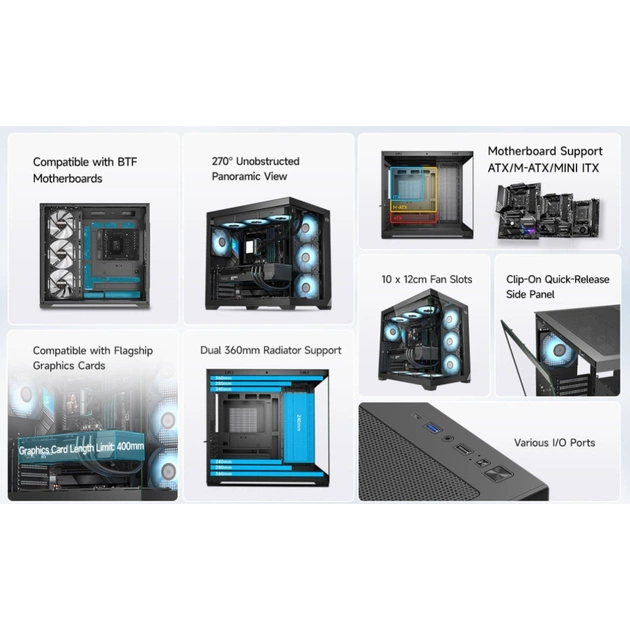 Корпус для ПК PcCooler C3 T700 ARGB BK - изображение 7