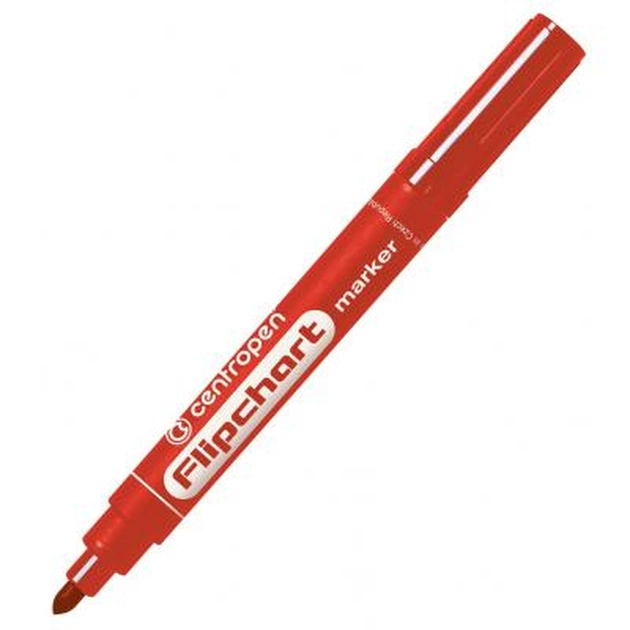 Маркер Centropen Flipchart 8550 2,5 мм, round tip, red (8550/02) - изображение 1