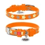 Нашийник для тварин WAUDOG Glamour з QR паспортом "Зірочка" L Ш 35 мм Д 46-60 см помаранчевий (35884) - зменшене зображення 1