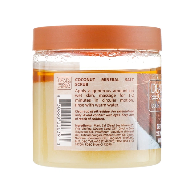 Скраб для тіла Dead Sea Collection з мінералами Мертвого моря та олією кокосу 660 г (830668006393) - picture 2