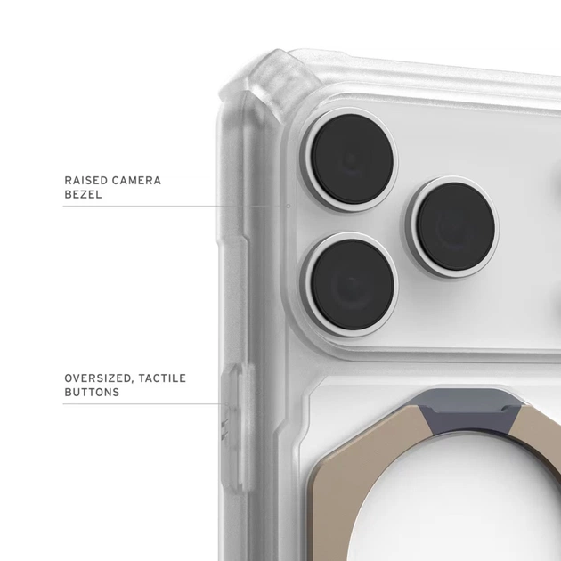 Чохол до мобільного телефона UAG Plasma XTE MagSafe iPhone 17 Pro Clear/Titanium (114527114G36) - picture 9