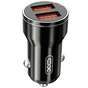 Автомобільний зарядний пристрій XO CC48 (2хUSB, 2.4A) 12W Black - зменшене зображення 1