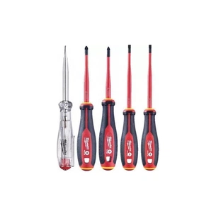 Набір викруток Milwaukee тригранних VDE PZ/SL + тестер напруги, 5 шт (4932478737) зображення 1