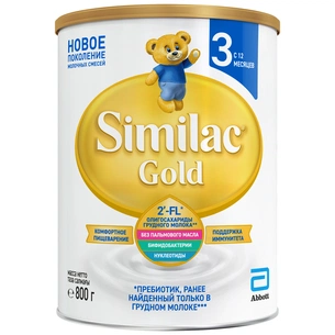 Дитяча суміш Similac Gold 3 800 г (5391523058643) зображення 1