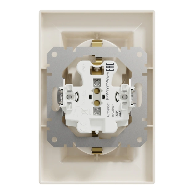 Розетка Schneider Electric ASFORA із заземленням подвійна крем 16А (EPH9900123) - зображення 8