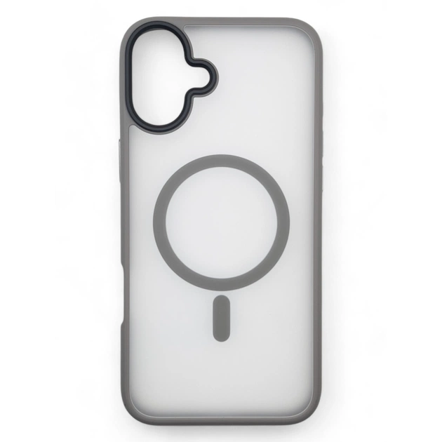Чохол до мобільного телефона BeCover Metal Buttons Case (MagSafe) для Apple iPhone 16 Plus Gray (712095) - зображення 1