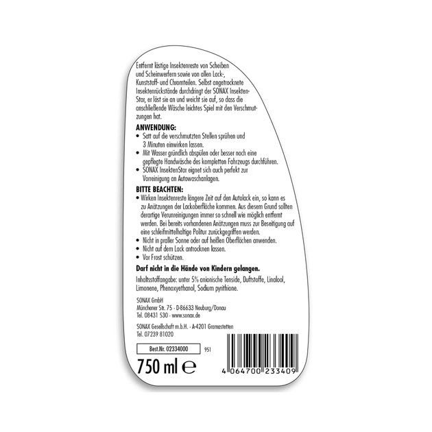 Автомобільний очисник Sonax InsektenStar 750 мл (233400) - picture 6