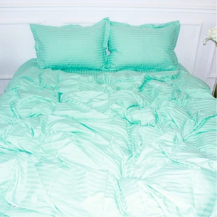 Постільна білизна MirSon Satin Stripe 30-0014 Mint 143х210 Сімейна (2200005252857) зображення 1