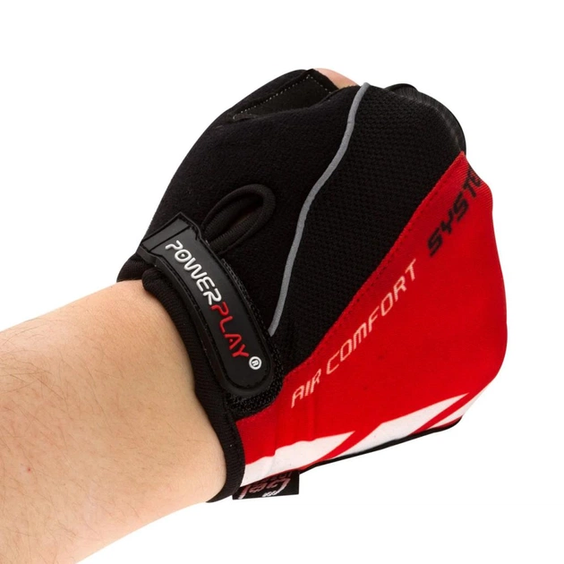 Велорукавиці PowerPlay 5024 Black/Red XS (5024C_XS_Red) - изображение 5